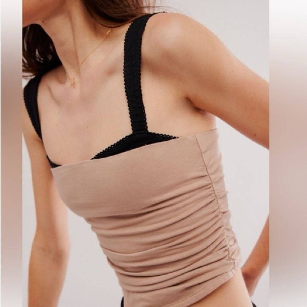 Free People 2 Tone Tank | Large | Roman Plaster Combo - Picture 2 of 11